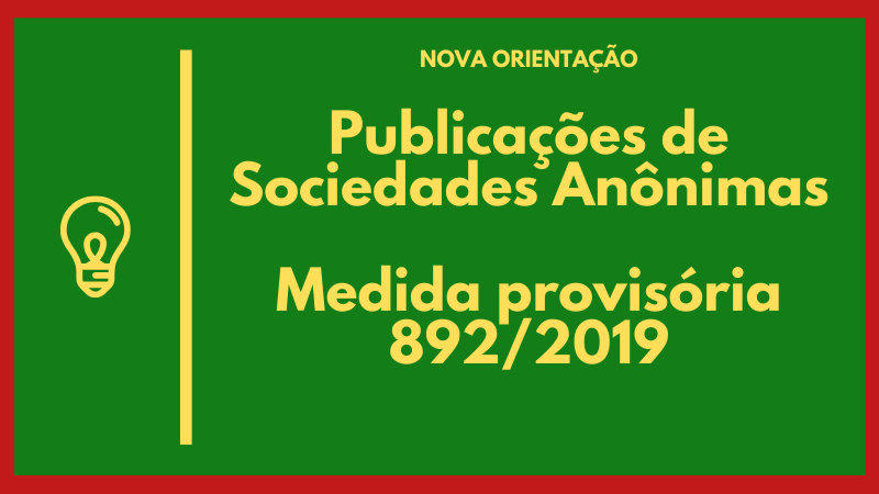 Publicações de Sociedades Anônimas Medida provisória 892 2019 (1)