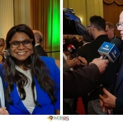 Presidente da JucisRS, Paulo Mazzardo, com a Secretária de Inovação, Ciência e Tecnologia do Estado, Lisiane Lemos